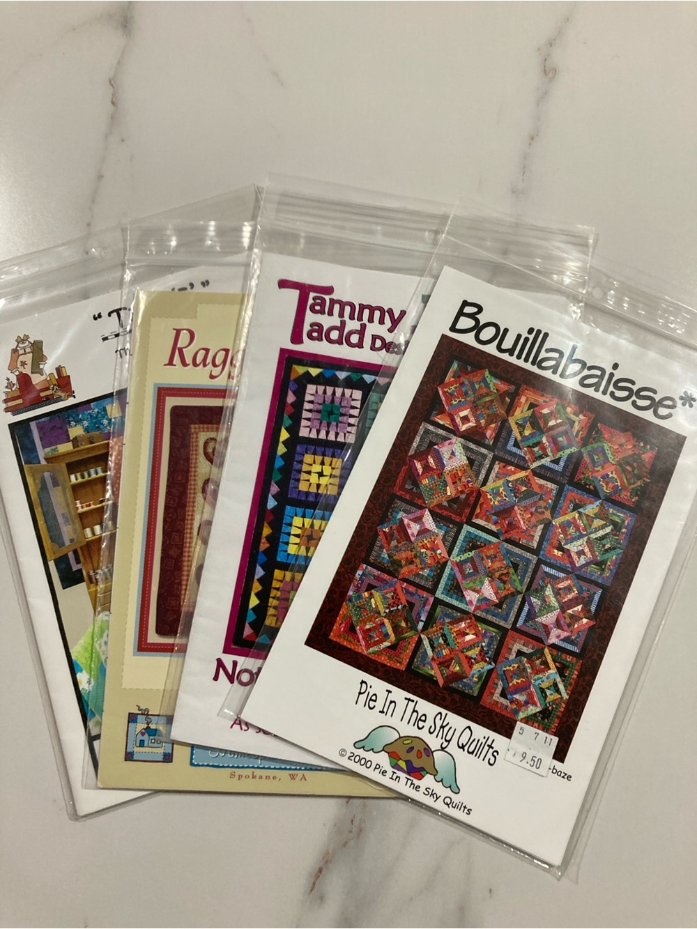 Lot of 4 NIP quilting patterns Granny quilt hearts wall hanging